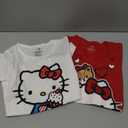 Hello Kitty Sanrio Girls 2 Pack Short Sleeve T-Shirt for Little and Big Kids (7, White/Red)