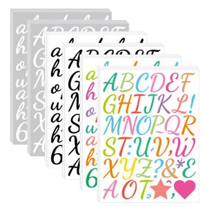 DWYGZSTR 30 Sheets Alphabet Stickers Colorful Letter Stickers Waterproof Stick on Letters Stickers Decals for DIY Water Bottles Mailbox Scrapbooking Cup,Back to School Season (Style B)