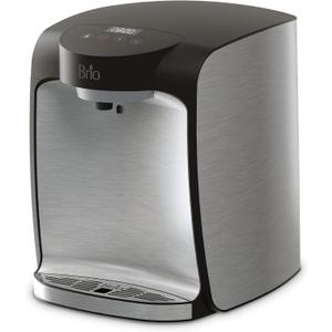 Brio 800 Bottleless Countertop Water Cooler w/ 2-Stage Filtration | Self Cleaning, Digital Display, 3-Temp (Hot Cold & Room Temperature) Filtered Drinking Water Dispenser for Bar Home Kitchen & Office