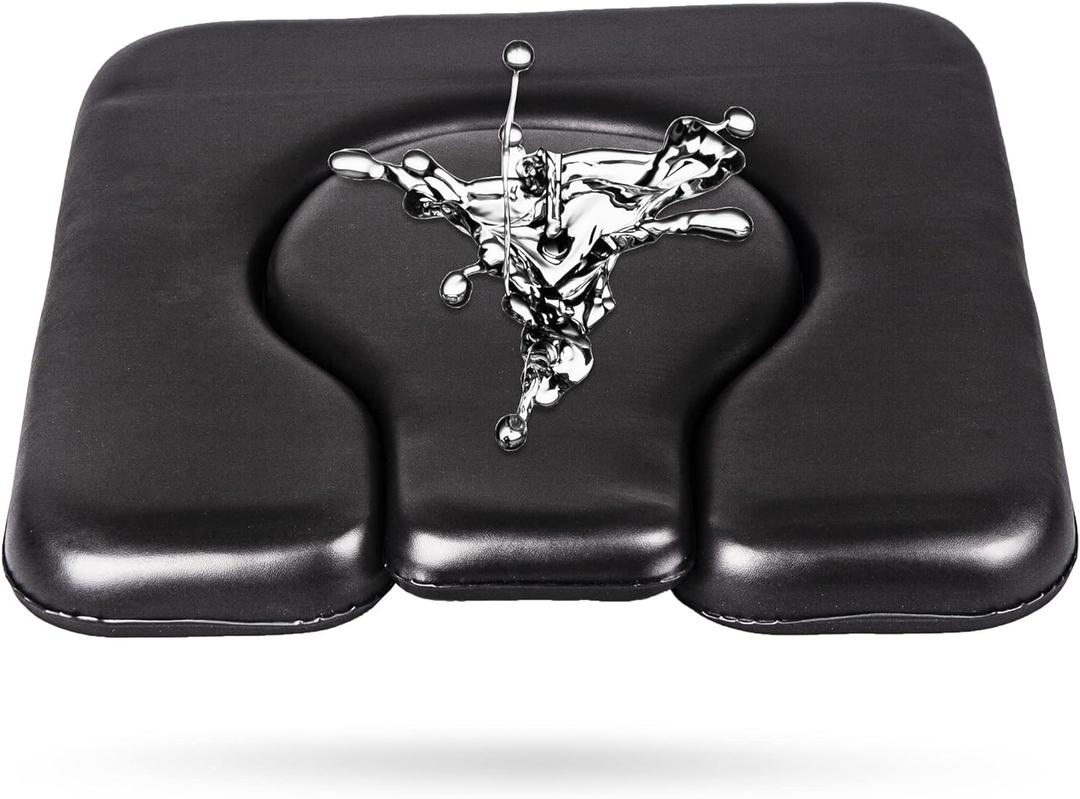 MINIVON PU Commode Chair Cushion Universal Fit, Thick Sponge Padded Soft Pad for Bedside Commode Seat Toilet Chair, Waterproof Cover Shower Seat Wheelchair, U Shape C Shape for Elderly
