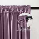 MIULEE Lavender Velvet Curtains Thermal Insulated Blackout Curtain Drapes for Bedroom Living Room Darkening 90 Inches Long Curtains Panels Rod Pocket Set of 2