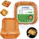 Air Fryer Liners Disposable, 250Pcs Non-stick, 8 Oil-proof Parchment Paper Air Fryer Liners, Wood Pulp, Food Grade for Air Fryer, Frying Pan, Oven, Microwave and Steamer - (Square)
