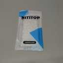 NITITOP Compatible with iPhone 12 Pro Case Curly Clear Cute Floral Flower Leaves Design for Women Girls Artistic Wavy Frame Soft TPU Shockproof Protective Full Camera Protection Cover - White