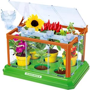 Kids Gardening Kit Greenhouse Growing Terrarium Kit Plant Growing Set Discovery Educational Gardening Gift for Boy & Girl