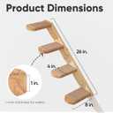 FUKUMARU Cat Climbing Shelf Wall Mounted, Four Step Cat Stair with Jute Scratching for Kitten Walls Shelves Furniture - Large