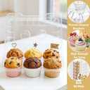 Coloch 40 Pack Clear Cupcake Container, 6 Count Plastic Cupcake Box with Lid Disposable 6 Cavity Muffin Holder BPA Free Bakery Carrying Box for Standard Sized Cupcakes
