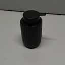 Ceramic Foaming Soap Dispenser, 12 oz Bathroom Foam Hand Soap Dispenser, Refillable Lotion Soap Dispenser with Removable Pump for Kitchen Hand Wash Dispenser, Modern Home Decor (Black)