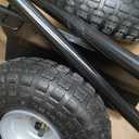 Heavy Duty Panel Dolly & Drywall Cart, Door Dolly 800lbs Weight Capacity, 10" All-Terrain Pneumatic Wheels Detachable Handles for Versatile Material Handling (Black)