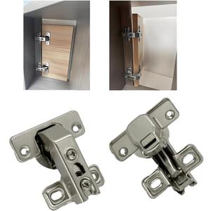 KASHBSAB 2-Piece 90 Degree Blind Angle Hinge 90 Degree Hinge Short Arm Adjustable Closet Link Door Folding Invisible Door Hinge