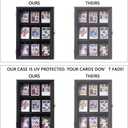 Verani Baseball Card Display Case - Sports Card Display Frame - Holds Sport Cards with UV Protection Clear View Lockable Wall Cabinet for Football Basketball Hockey Trading Card Black
