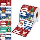 2 x OHOME 500 PCS Christmas Gift Tags - Gift Tags for Christmas Presents - Christmas Gifts for Women Men Kids - Christmas Wrapping Paper - Christmas Decorations,2.95 x 1.6 Inch
