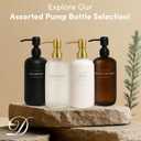 Amber Plastic Bottle | Refillable Wall Mount Liquid Soap Dispenser | 16 oz Hand Soap and Lotion for Every Bathroom | 2 Bottles