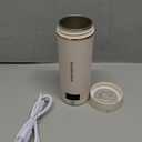 Travel Electric Kettle Portable Mini Kettle,Small Hot Water Boiler with 4 Temperature Settings,304 Stainless Steel,Fast Boiling Water with Auto Shut-Off and Boil Dry Protection,400ml (Beige, 400ML)