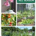 Breeze Touch Garden Trellis for Climbing Plants Outdoor, 40 Pack 17" Tomato Stakes Set with Clips & Connectors,Garden Plant Stakes, Tomato Frame, Cucumber Trellis for Raised Bed & Potted Plants