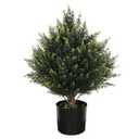 Gonuien 19” Artificial Cedar Outdoor Artificial Shrub Sunlight Resistant Leafy Potted Plant for Indoor Porch of Home and Office Artificial Outdoor Tree Topiary Trees