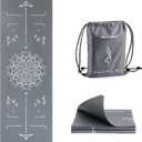Avoalre Yoga Mat Foldable - Textured Non Slip Exercise Mat -Travel Lightweight Hot Yoga Mat with Carry Bag for Pilates & Home Workouts (72" L x 32" W x 3mm Thick)