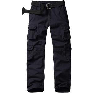 Womens Cargo Pants with Pockets, Women's Casual Military Army Hiking Combat Tactical Work Pants Trousers (6, Black)