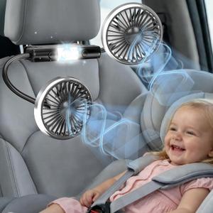 Car Seat Fan for Back Seat, Car Fans for Backseat for Kids(No Battery) (6x9.5 inch)