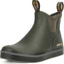 Kalkal Men's Deck Boots Anti-Slip Saltwater Fishing Rain Boots with Memory Foam, Waterproof Rubber Ankle Work Boots for Sailing  (11.5, Military Green)