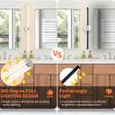 Bathroom Vanity Lights 39 inch Long Bathroom Light Fixtures Over Mirror Hardwired Dimmable LED 360 Full Lighting Vanity Light Bar Modern Wall Sconce Warm Light for Bedroom Living Room - Chrome