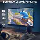 100 Inch Indoor and Outdoor Projector Screen with Stand for Movies or Presentations - HD Premium 16:9 Folding Free Tripod Screen with Carry Bag and Straps, Matte