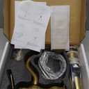 Antique Brass Bathroom Faucet GGStudy 360 Swivel Bathroom Vanity Faucet Single Handle One Hole Basin Matching Pop Up Drain with Overflow (Short)