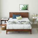 Zinus Vivek Deluxe Wood Platform Bed Frame with Headboard, Wood Slat Support, No Box Spring Needed, Easy Assembly, King