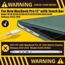 IBENZER Compatible with MacBook Pro 13 Inch Case M2 M1 2026 2025 2024 2023 2022 A2338 A2289 A2251 A2159 A1989 A1706 A1708, Hard Shell Case & Keyboard Cover for Mac Pro 13, Midnight Green, T13MTGN+1A
