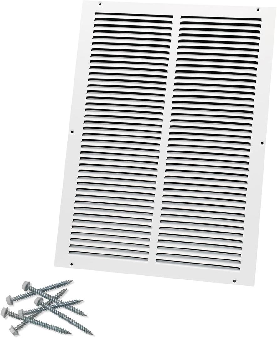14"W x 20"H [Duct Opening Size] Steel Return Air Grille, Air Return Vent Cover for Ceiling and Sidewall - HVAC Air Vent Covers - [Outer Dimensions: 15.75"W x 21.75"H]