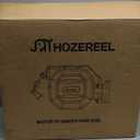 5/8" x 100 ft Heavy Duty Retractable Garden Hose Reel by HOZEREEL, Outdoor Garden Hose Reels - Self Retract Wall Mount Hose Reel Automatic Storage, 10 Pattern Nozzle, Grey