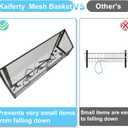 Kaiferty Over The Door Hooks Organizer, Coat Rack Over The Door Storage Hanger Towel Rack, Back of Door Storage Organizer for Bathroom,Bedroom,Kitchen,Office (Black, 2-Tier)