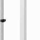 Wesiti 4ft Tall One Unit Vinyl Fence Post No Dig Fence Repair Kit with Cap Leveling Donuts Steel Pipe Anchor Kit Permanent Finishing Support for Yard Garden Boundary Installation in Heavy Wind
