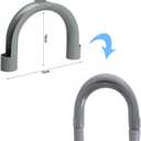 Washing Machine Drain Hose Universal 11.4 FT Dishwasher Drainage Hose Flexible Corrugated Washer Hose Extension Kit with 1 U-Bend Holder, 1 Extension Adapter and 4 Steel Clamps
