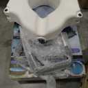 Drive Medical 2-in-1 Raised Toilet Seat with Removable Padded Arms - Elevated Bathroom Safety Support - Secure Locking Attachment - Easy Height Assistance - Durable Construction, Standard Toilets