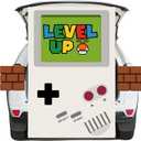 Game Theme Trunk or Treat Car Decoration Kit, Retro Game Console Background Party Decor Kit for SUV Garage Door Archway