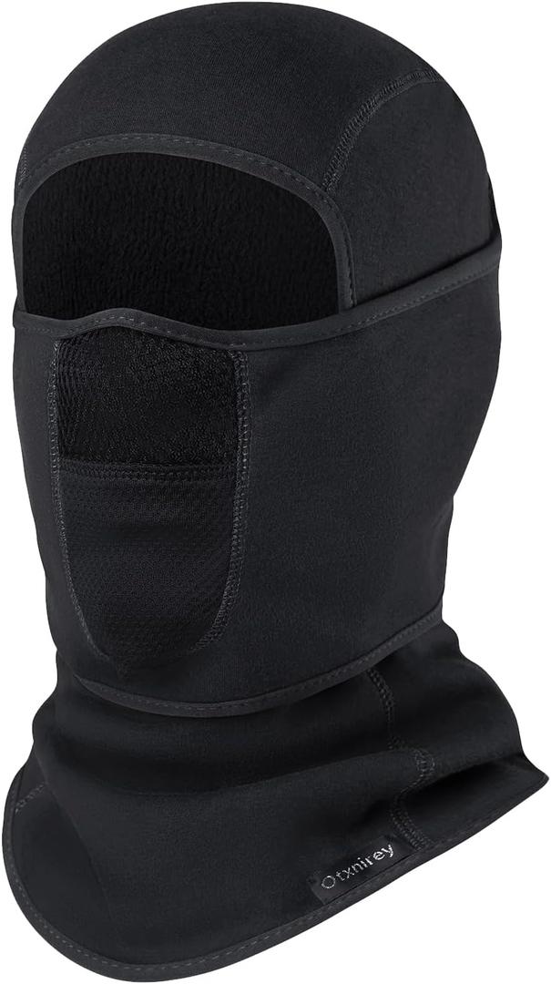 Balaclava Ski Mask (with Breathable Holes) Windproof Winter Fleece Neck Face Warmer for Men&Women (Black)
