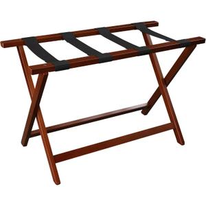 Casual Home Extra Wide Luggage Rack, 29.75"W x 15"D x 19.25"H, Walnut