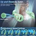 Personal Fan Neck Fan Mister-Fold away Wearable around the Neck Fan, Cordless Bladeless Personal Cooling Device,Neck Coolers for Women Men Kids Dad Mom Extremely Hot Weather Indoor Outdoor Green, 1.8 x 4.8 x 6.8 inches