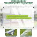 Clear Tarp,10x16ft Clear Tarps with Grommets,14 MiL Heavy Duty Waterproof with Reinforced Edge for Patio and Pavilion,Porch and Outdoor Garden Household Tarpaulin