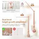 HI BABY MONMENT Crib Mobile Arm - Baby Mobile Hanger with 2-Height Settings Adjustable, Stabilizing Attachment for Added Safety, Mobile Arm for Crib, Sturdy & Secure Design for Nursery Mobile
