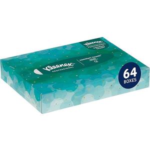 Kleenex Professional Facial Tissue, Bulk, 64 Boxes x 48 Tissues (21195)
Flat Junior Boxes, Soft & Strong, Premium Tier