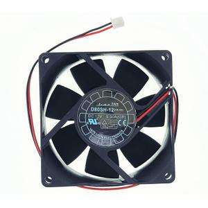 New power supply chassis cooling fan For YaLnFAN D80SH-12 8025 size:80*80*25mm DC12V 0.3A 2-Wire 2-Pin