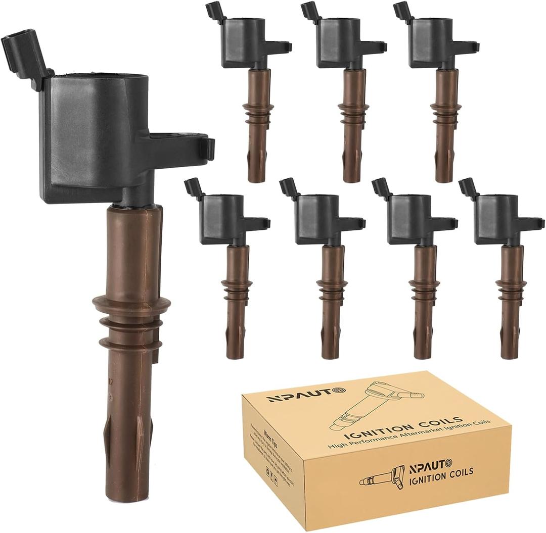 Ignition Coil Pack Compatible with V8 4.6 5.4 2008 2009 2010 Ford F150 F250 F350 Super Duty, Expedition Explorer Mustang Lincoln Navigator Mercury Mountaineer 4.6L 5.4L, Brown Boot C1659 DG521 FD509