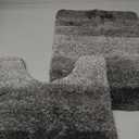 OLANLY Bathroom Rugs Sets 3 Piece, Soft Absorbent Microfiber Bath Mats and U-Shaped Contour Toilet Rug, Plush Shaggy Bath Mat Set for Bathroom (30"x20"+24"x16"+24"x20", Grey)