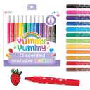 Ooly Yummy Yummy Scented Washable Markers Set of 12 - Scented Markers in 12 Classic Colors, Marker Set Great for Art Supplies, Drawing and Stationery Sets