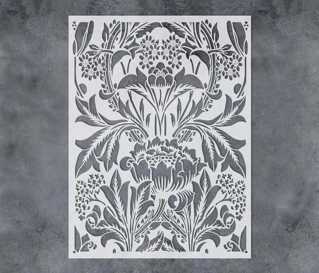 GSS Designs Large Vintage Art Paint Flower Stencils SL-287 (Flower 16'' x 21'')