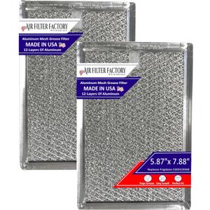 Air Filter Factory Replacement For Frigidaire 5303319568 Microwave Oven 12-Layer Aluminum Grease Filter 2-Pack