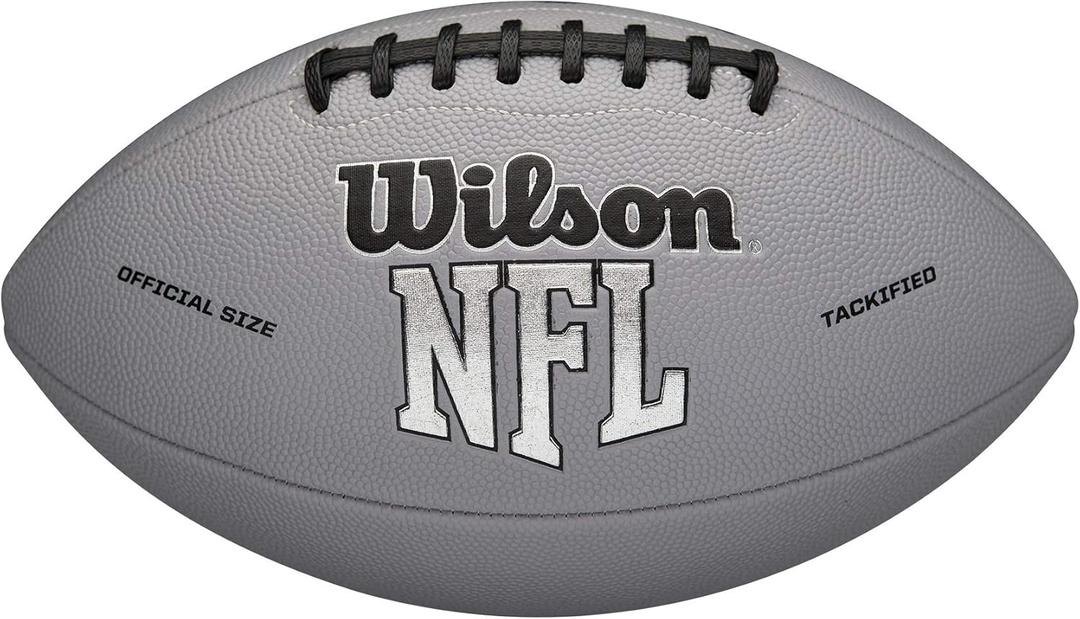 WILSON NFL Recreational Footballs (Official, Gray)