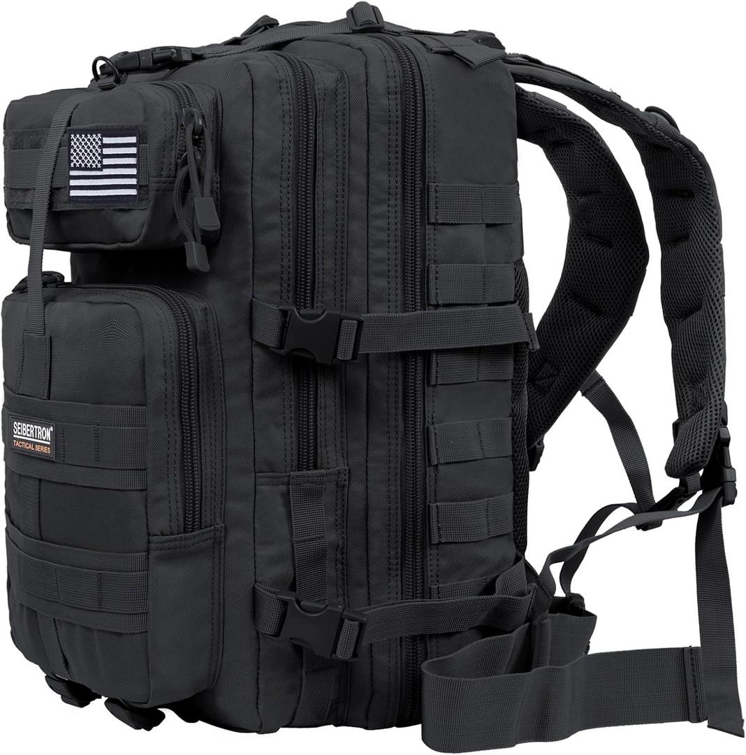 Seibertron Motorbike Backpack Motorcycle Bag Outdoor Sports Riding Package Black 37L, Large