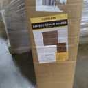 Cordless Bamboo Roman Shades w/Valance, 39" W × 64" H, BDP-Espresso